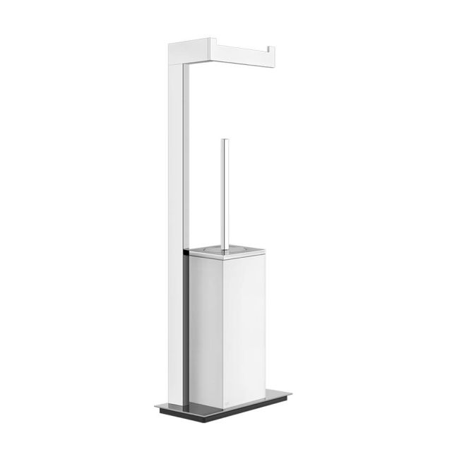 Gessi Rettangolo Accessories 20933 Freestanding Paper Holder and Brush Holder