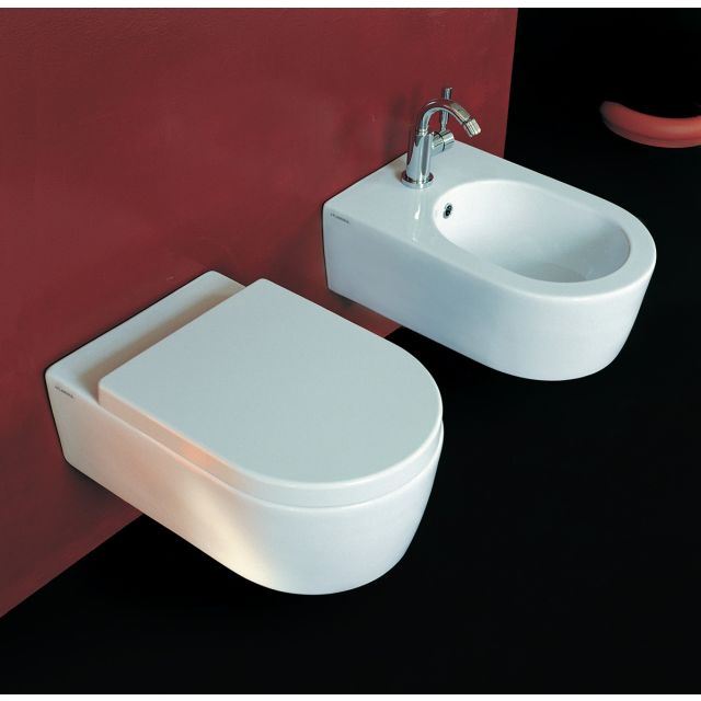 Flaminia Link 5051/WC+5051/B+5051CW01 Suspended WC + Suspended Bidet + Toilette Seat