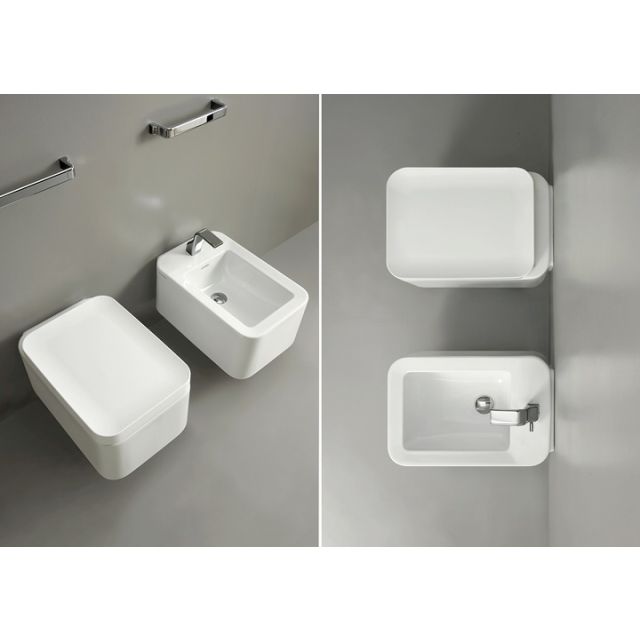 Flaminia Nile NL118+NL218+NLCW03 Suspended WC + Suspended Bidet + Toilette Seat
