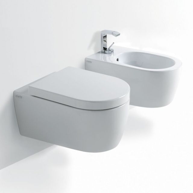 Cielo SMILE SMVSNW+SMBSNW Wall Mounted WC + Bidet
