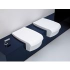 Flaminia Una UNA/WC+UNA/B+UNACW02 Semi-recessed WC + Semi-recessed Bidet + Toilette Seat