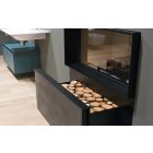 Antonio Lupi Skemabox Wood burning thermo fireplace