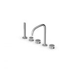 Zucchetti Sablier ZSL5519.X 5-hole deck-mounted bath mixer