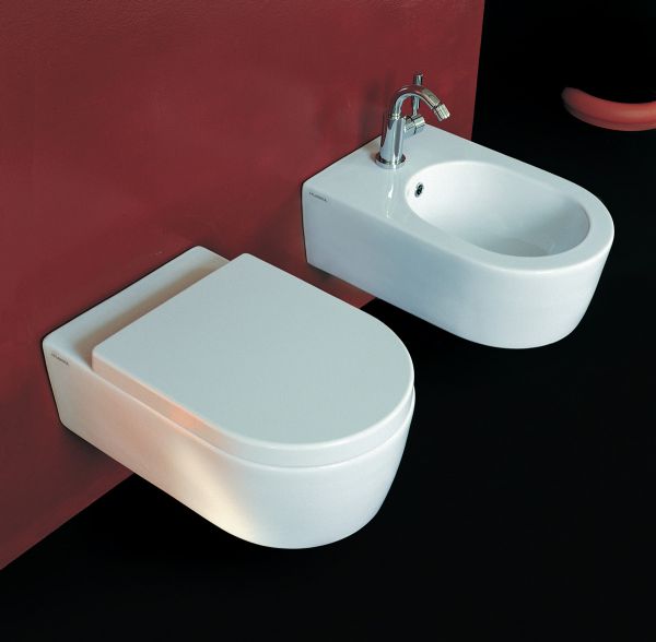 Flaminia Link 5051/WC+5051/B+5051CW01 Suspended WC + Suspended Bidet + Toilette Seat