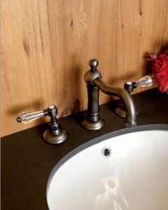 Nicolazzi Liberty Crystal dual lever washbasin tap  1409_CR_34