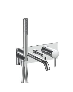 Fantini Nostromo Small E320B+D020A Bathtub Mixer + Recessed Part