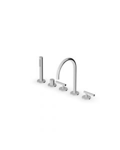 Zucchetti Pan S ZPA5514 5-hole deck-mounted bath mixer
